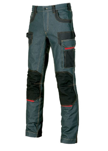 Pantalone U POWER
PLATINUM BUTTOM in tessuto jeans stretch con inserti in cordura